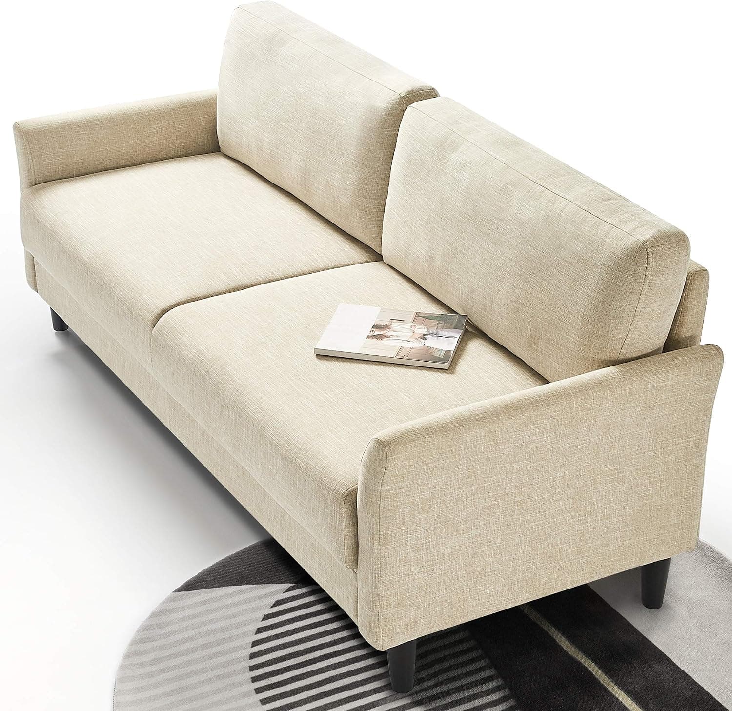 ZINUS Jackie Sofa Couch / Easy, Tool-Free Assembly, Beige
