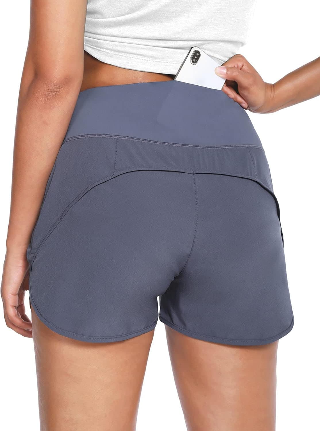 BALEAF Women's 2 in 1 Running Athletic Shorts with Liner Lightweight Quick-Dry Workout Active Yoga Shorts with Pockets