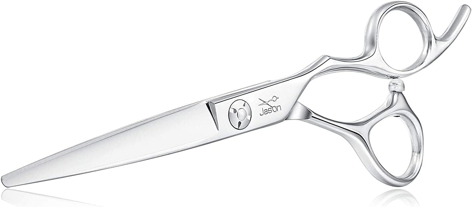 JASON 6 Inch Small Barber Scissors Professional Detail Hair Cutting Shear Short Hair Refine Shears,Bangs,Facial Grooming Trimming Scissor for Women Men,Good for Styling Point Cutting