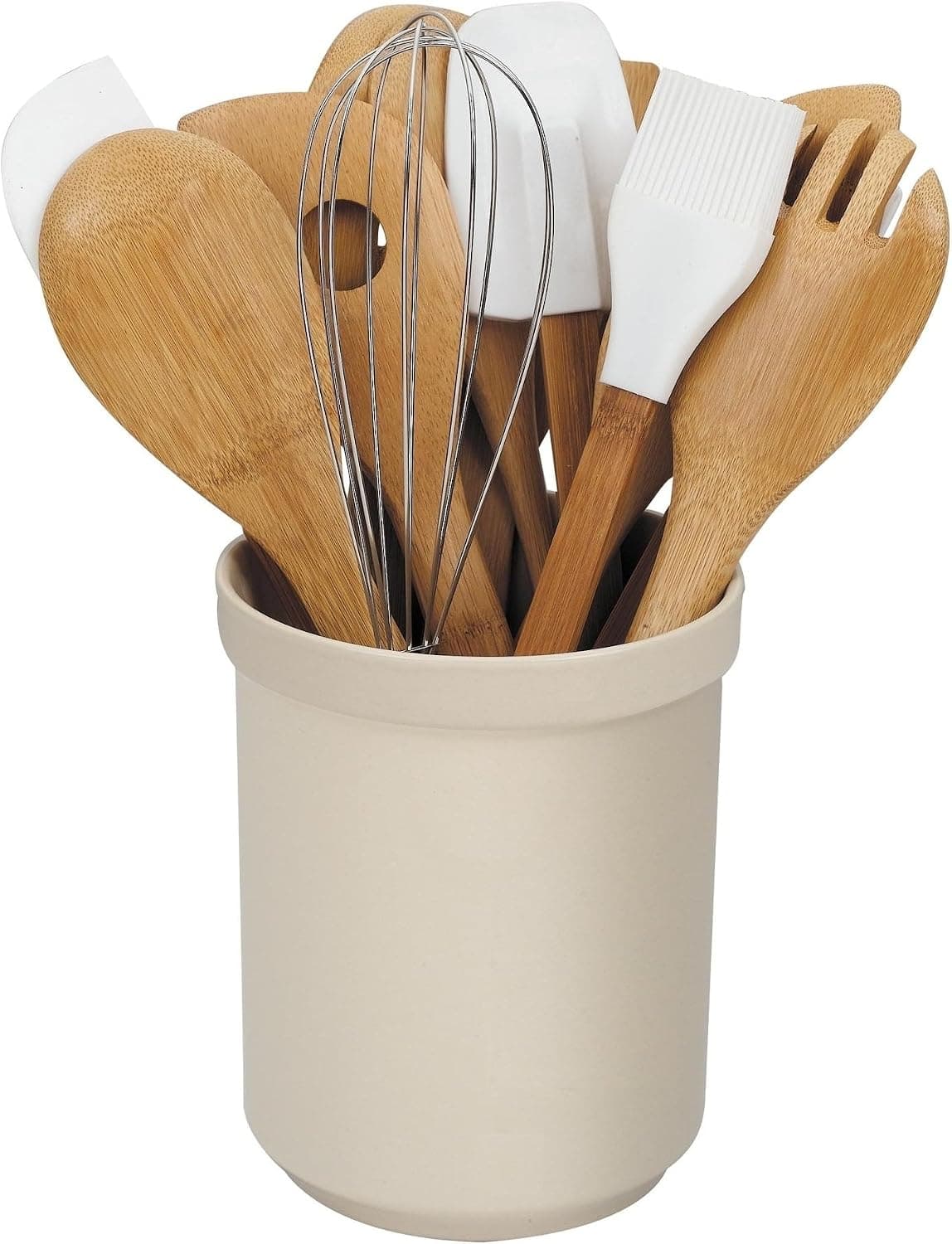Cook N Home 15-Piece Bamboo Tool in Tub Set
