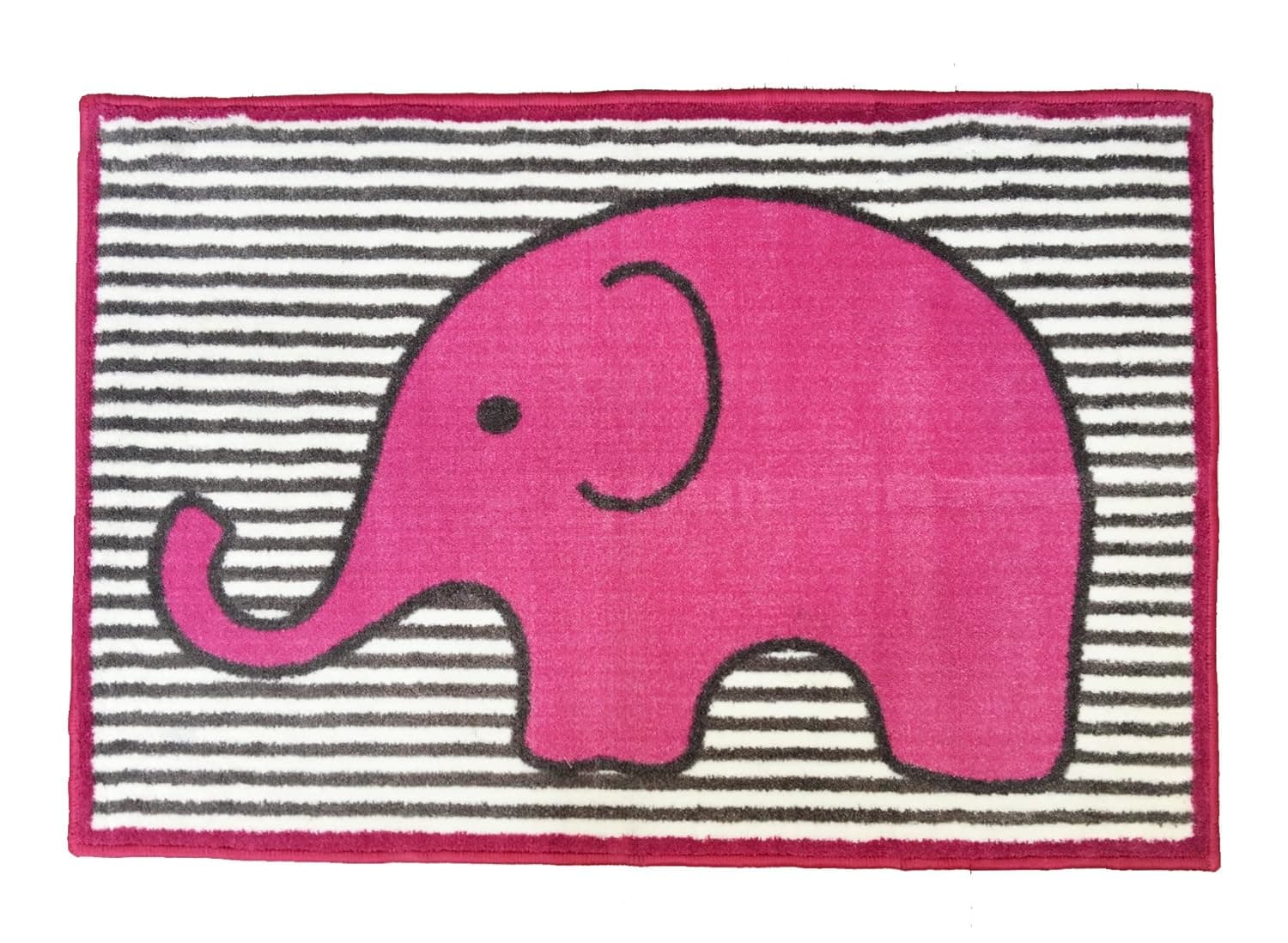 Bacati - Elephants Pink/Grey Rug
