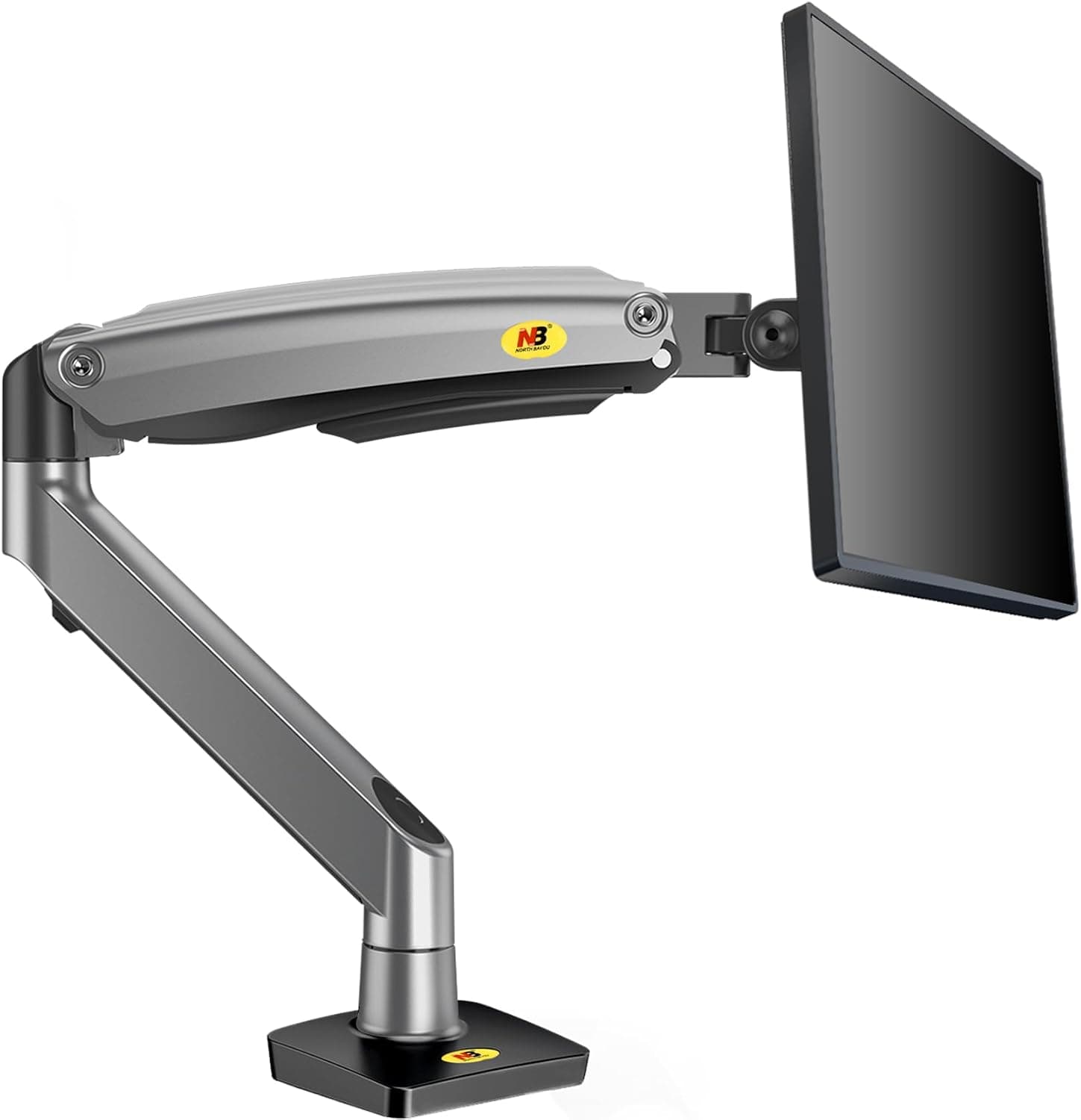 NB North Bayou Monitor Arm Desk Mount Ultra Wide Full Motion Swivel Long Arm with Gas Spring for 22''-35''Monitors from 6.6 to 26.4lbs Height Adjustable Monitor Mount Stand G70