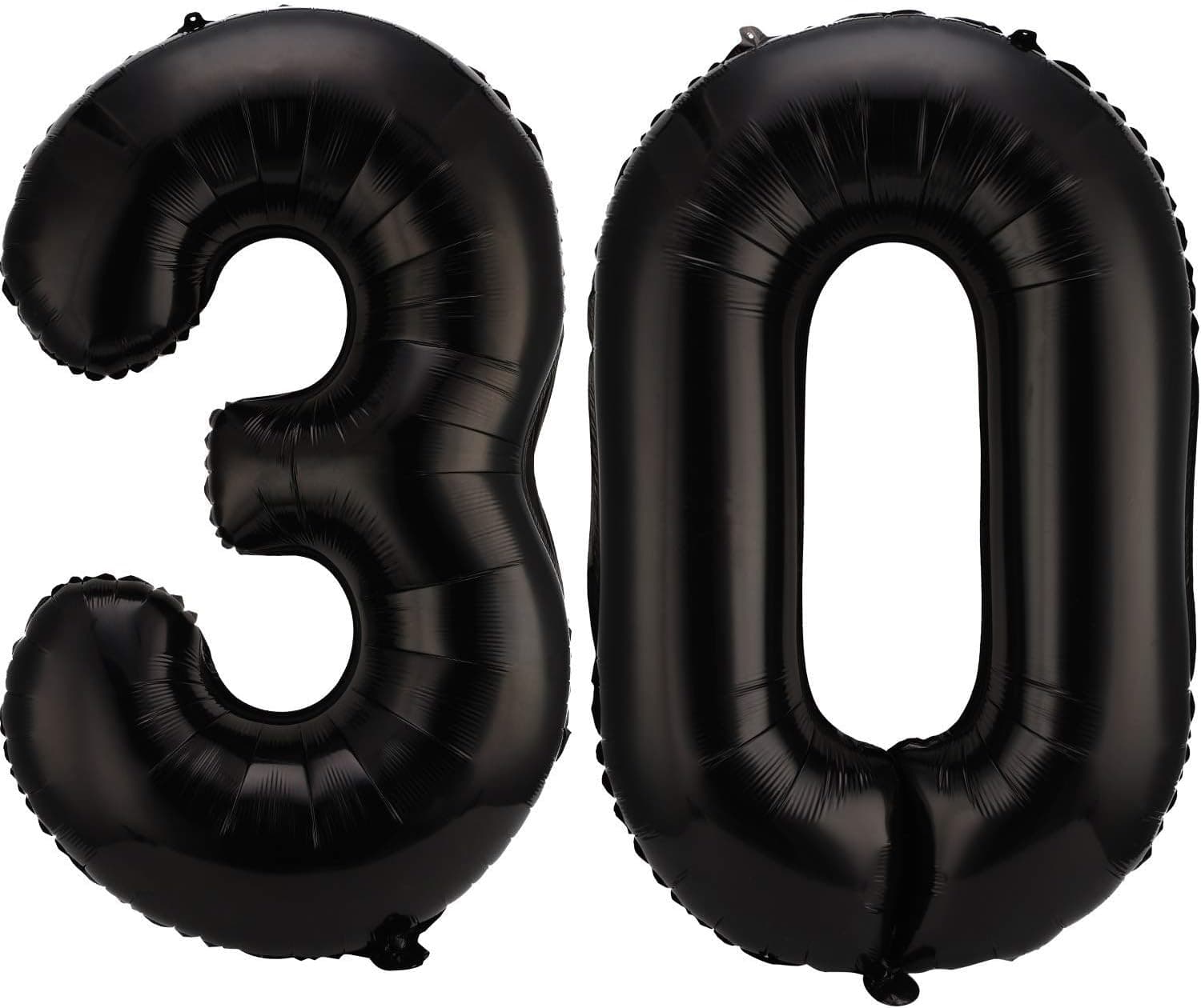 42 Inch Number 30 Balloons Jumbo 30 Foil Party Balloons Giant Number 30 Balloons for 30th Birthday Party Decorations and 30th Anniversary Event (Black)
