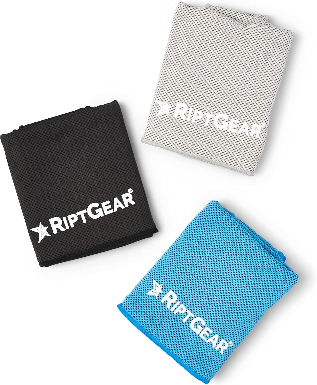 RiptGear Instant Cooling Towel (3 Pack) - Great Workout Towel, Gym Towel and Sweat Towel - Ideal Cooling Towels for Fitness and Exercise, Gym, Yoga, Sports, Pilates, Travel, Running and Hiking