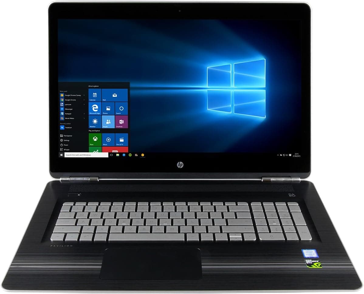 CUK HP Pavilion 17 Gamer 17.3" Ultra HD 4K Notebook (Intel Skylake i7-7700HQ, 32GB RAM, 1TB NVMe SSD + 2TB HDD, NVIDIA GTX 1050 4GB) - Best Gaming UHD Windows 10 Laptop Computer
