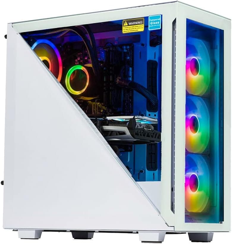 Velztorm Gladio CTO Powerful Gaming Desktop PC Liquid-Cooled (AMD Ryzen 9 5900X 12-Core, 32GB DDR4, 1TB PCIe SSD + 1TB HDD (3.5), GeForce RTX 3070 8GB, WRGB Fans, AC WiFi, BT, Win 10H) VELZ0002