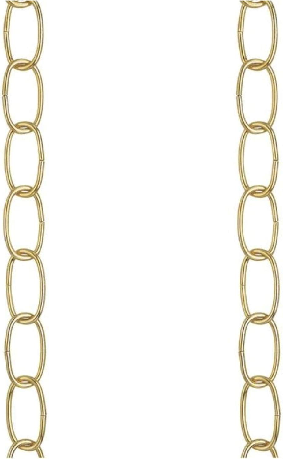 Ciata 11 Gauge Fixture/Hanging Basket Chain 36 inch, Polished Brass Finish - 2 Pack
