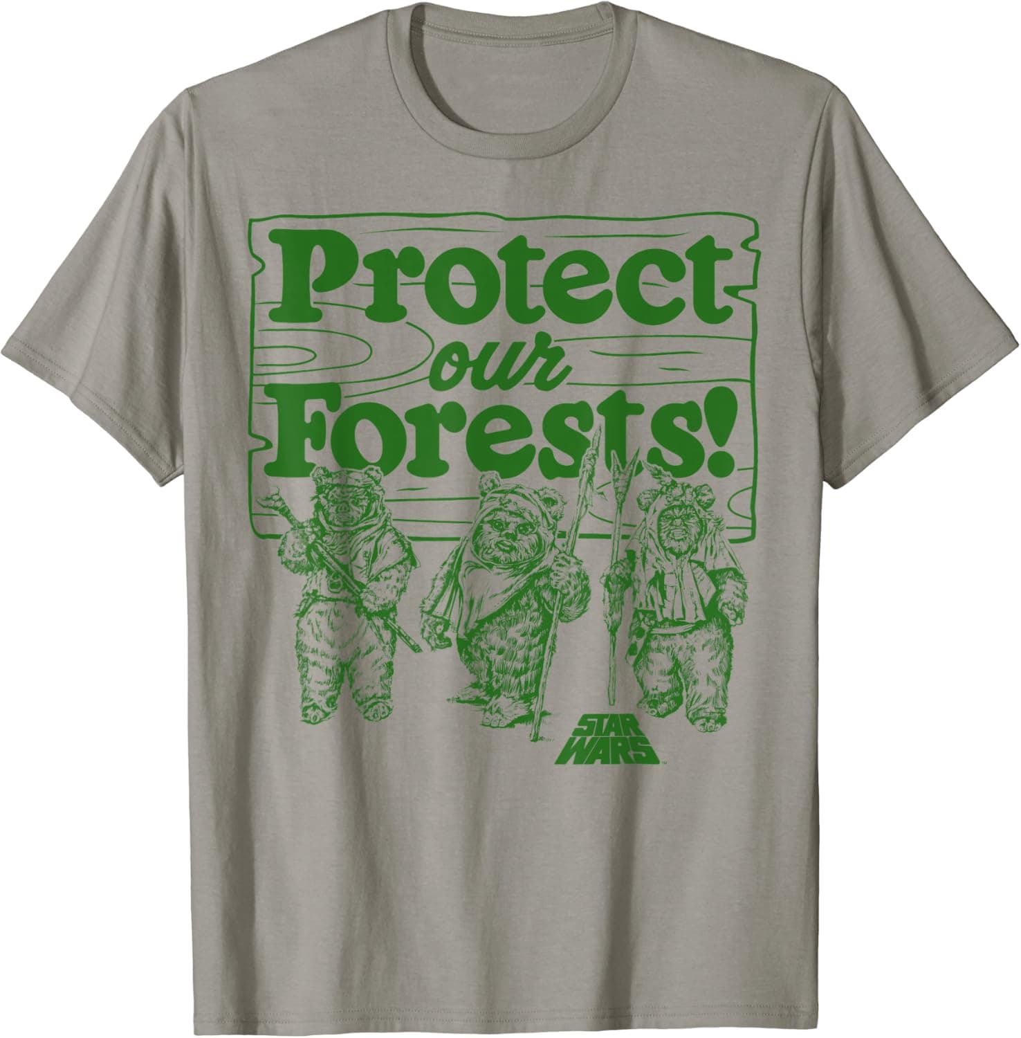 Star Wars Ewoks Protect Our Forests Camp Graphic T-Shirt T-Shirt
