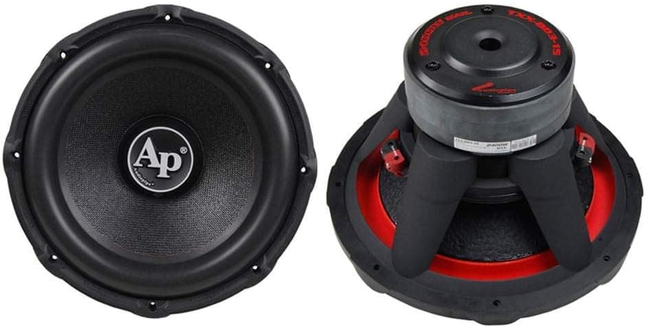 Audiopipe TXX-BD3-15 15 Inch High Performance 4800 Watt Max Power Dual 4 Ohm TIL Voice Coil Car Audio Subwoofers (2 Pack)