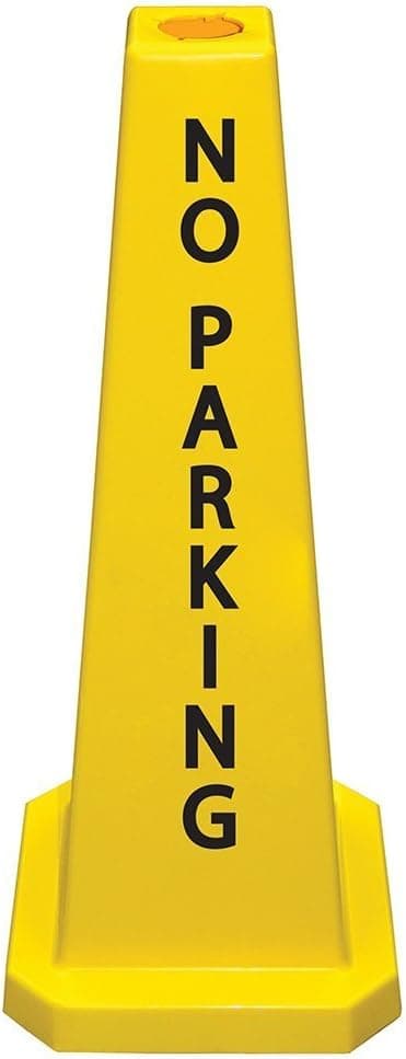 Cortina 03-600-11 Lamba Cone No Parking 36", Yellow (Pack of 3)