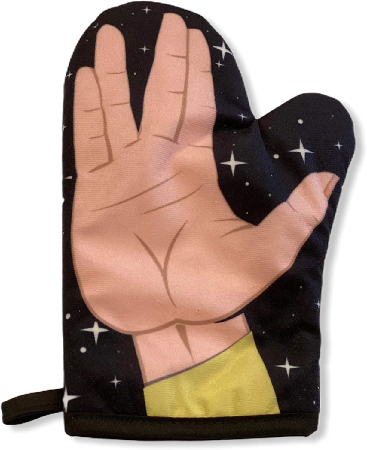 Crazy Dog T-Shirts Space Hand Oven Mitt Funny Live Long Alien Sign Kitchen Accessories Black Oven Mitt