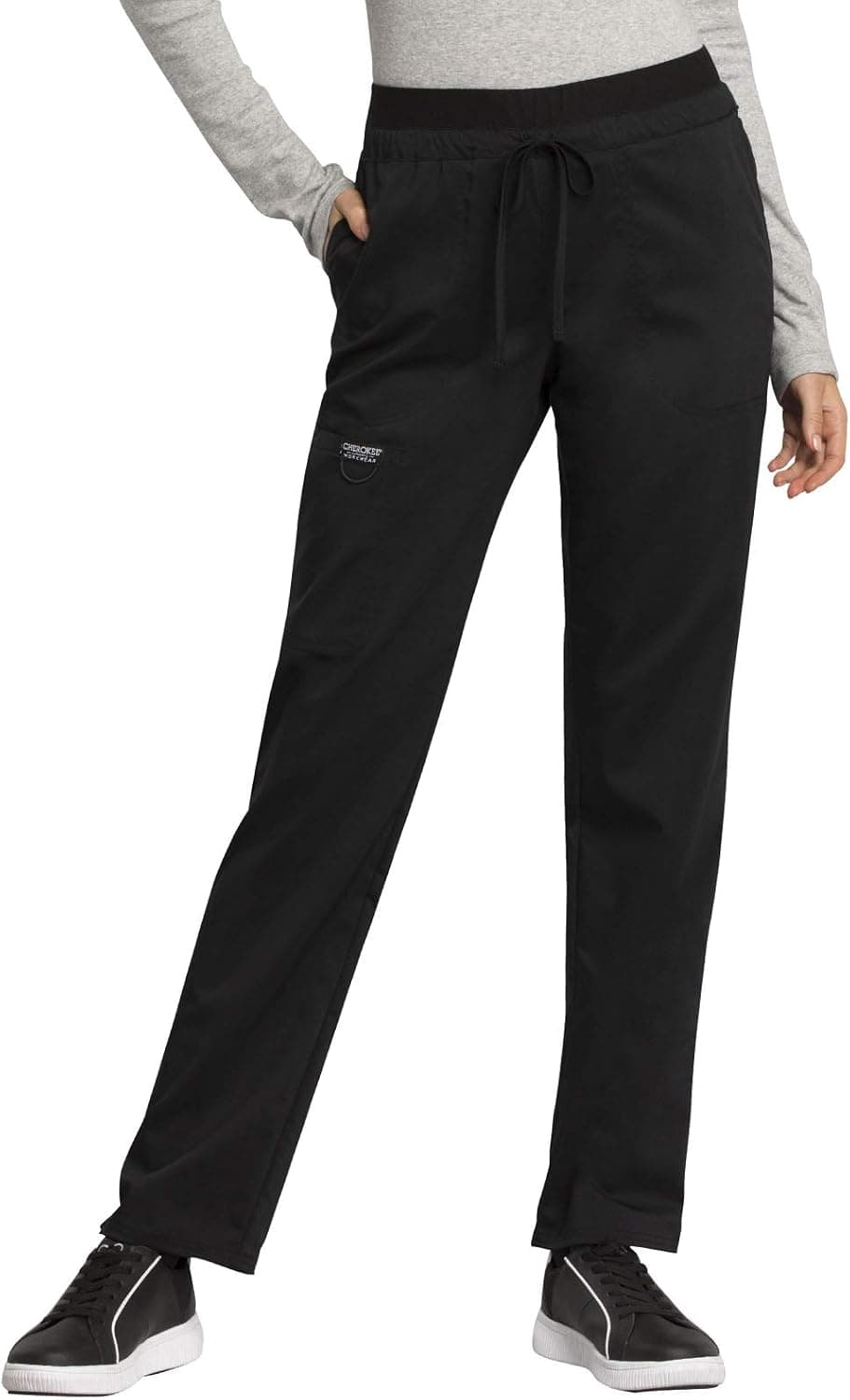 Scrubs for Women Workwear Revolution, Drawstring Cargo Pants Soft Stretch WW105