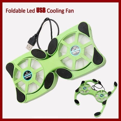 Black Slim USB Mini Octopus Foldable 2 Fan Laptop Notebook Cooler Cooling Pad