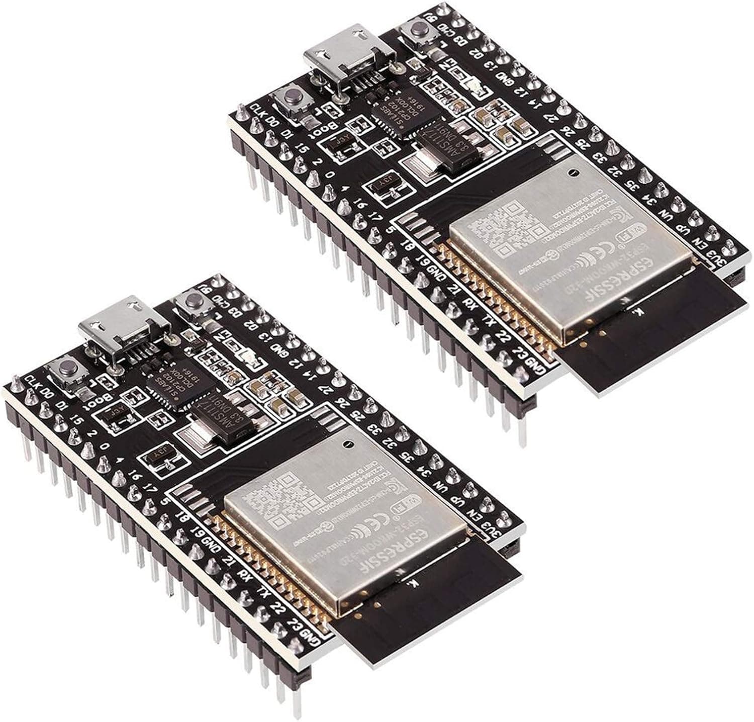 2pcs ESP32-DevKitC core Board ESP32 Development Board ESP32-WROOM-32U WiFi Bluetooth Development Board for Arduino IDE (WROOM-32D)