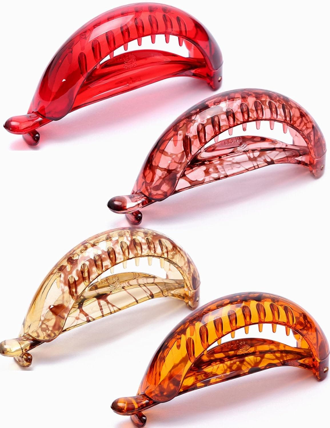 Prettyou Pony Hair Holder Small 3.1" Banana Hair Clip for Women Claws, Pack of 4