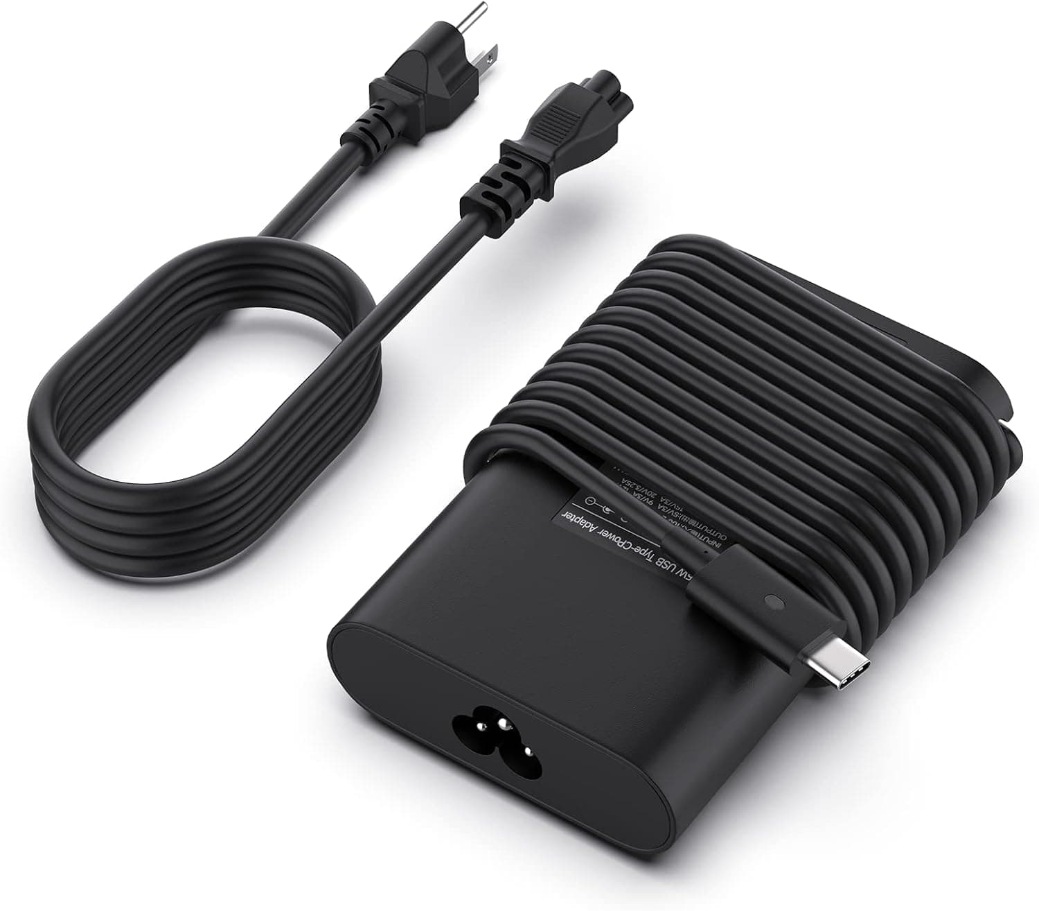 65W USB C Power Adapter Charger for Dell Latitude 12 5285 5289 5290 7275 7290 7370 7389 7390 XPS 12 13 15 9250 9343 9350 9360 9365 9370, Compatible Dell Chromebook 11 5190 Apple MacBook/Pro Samsung