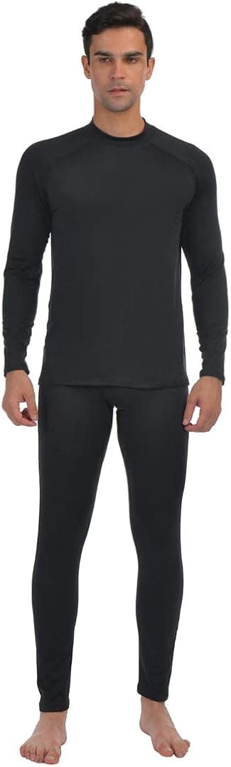 Przewalski Thermal Underwear Set for Men, Winter Long Johns Warm Up Base Layer Top and Bottom Pajama Suits Cold Weather