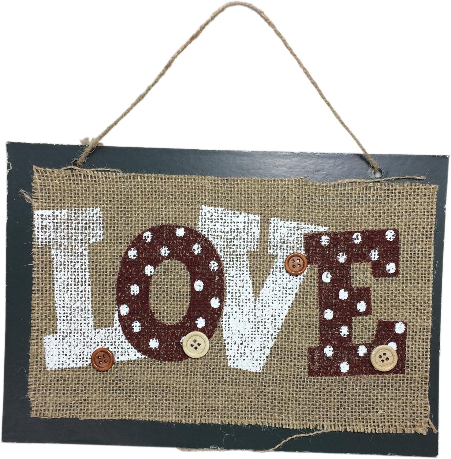 Burlap Hanging Wall/Door Decorations, 11.5" (Love)