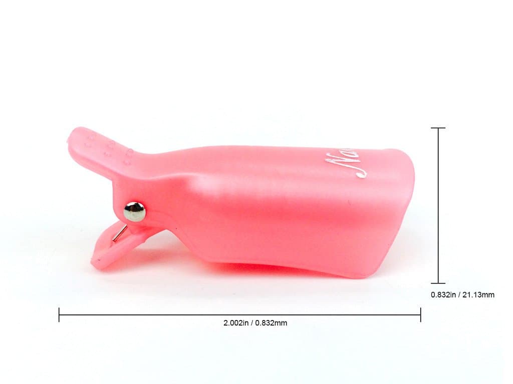 Beauticom 10PcsPINK Acrylic Nail Art Soak Off Cap Clip UV Gel Polish Remover Wrap Reusable Keeper Manicure Tool