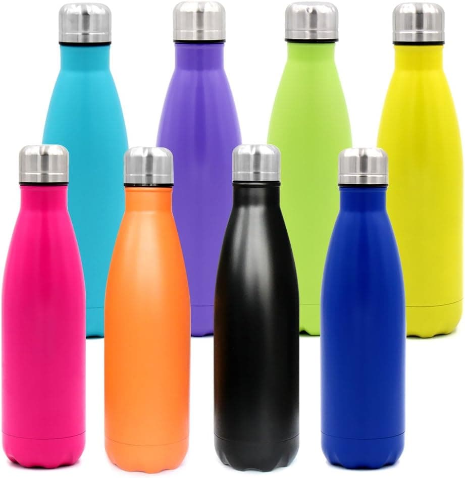 GABOSS 17oz Double Wall Vacuum Insulated Stainless Steel Water Bottle Perfect for Outdoor Sports Camping Hiking Cycling, with a Cleaning Brush