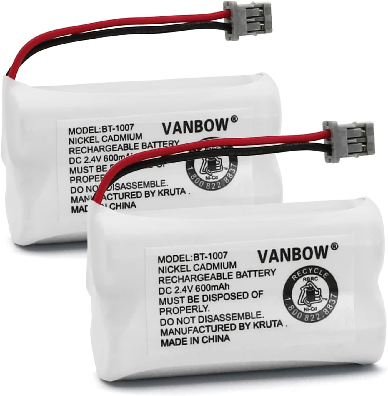 BT-1007 Cordless Phone Battery Compatible with Uniden BT1007 BT904 BT-904 BT1015 BT-1015 BBTY0651101 BBTY0460001 BBTY0510001 BBTY0624001 BBTY0700001 HHR-P506 HHR-P506A (2)
