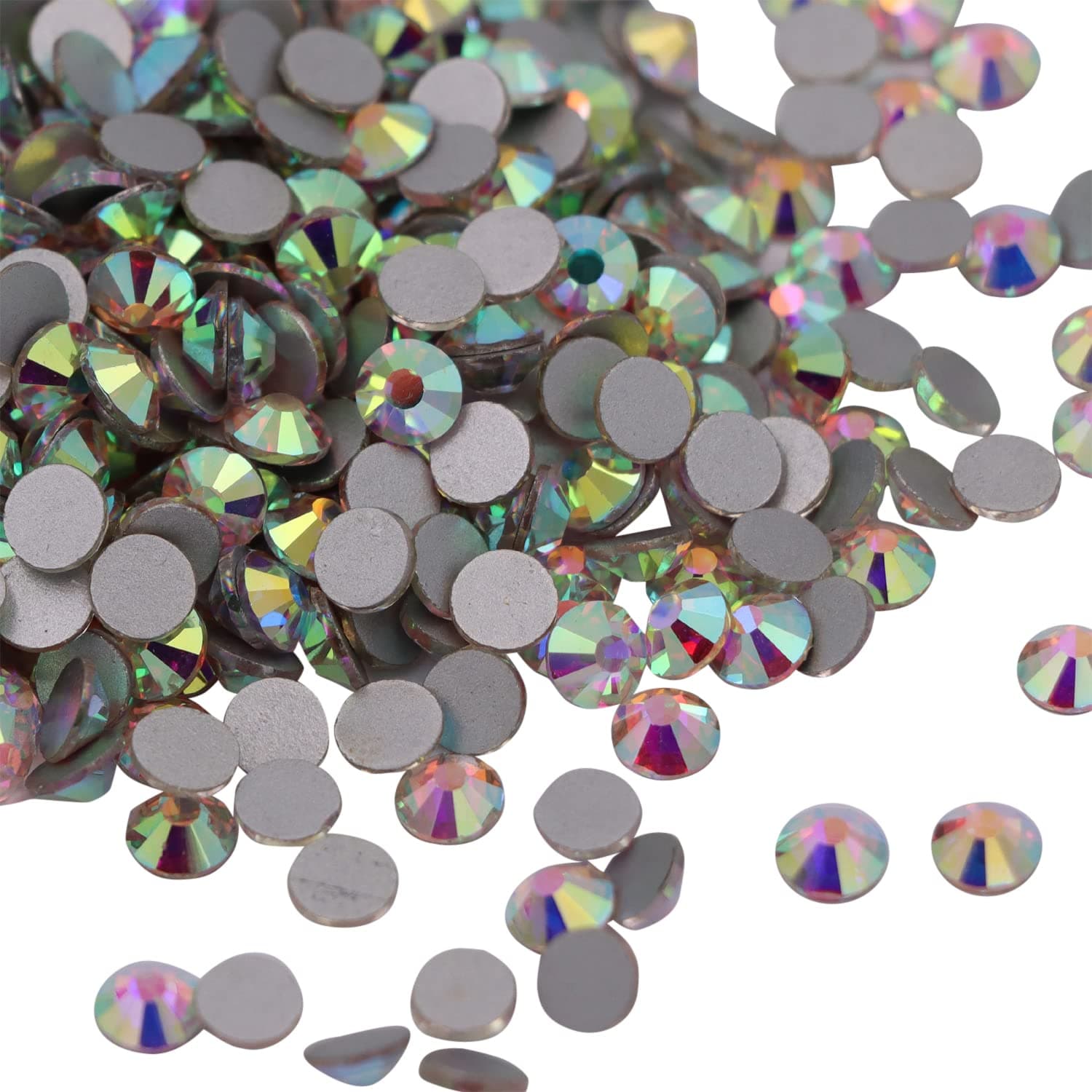 Non Hotfix Crystal Rhinestones Flat Back Glass Stones Round Gems Loose Gemstones DIY Decorations for Nail Art Clothes Shoes Crafts