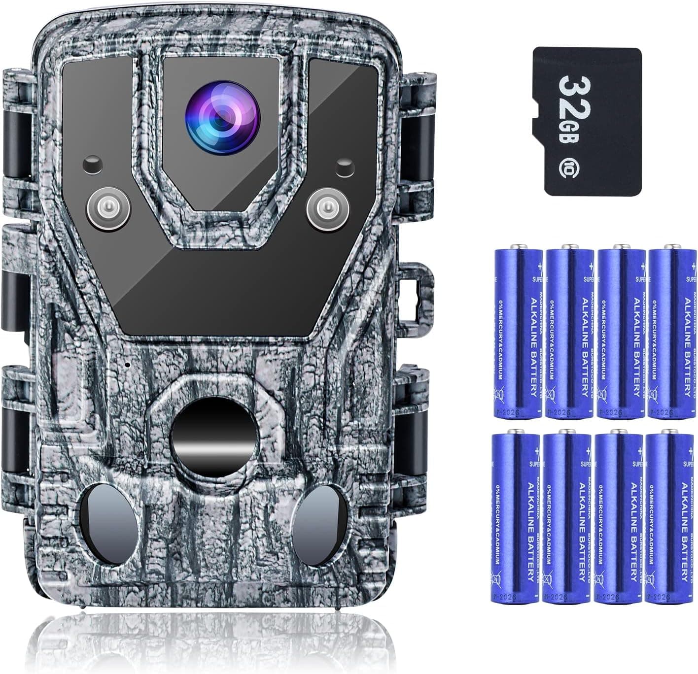 Trail Camera 24MP 1080P Game Camera 0.2s Trigger Time Trail Cam Deer Camera with 120°Wide-Angle Motion Latest Sensor Night Vision No Glow Infrared LEDs for Wildlife Monitoring 2.0''Color LCD Screen