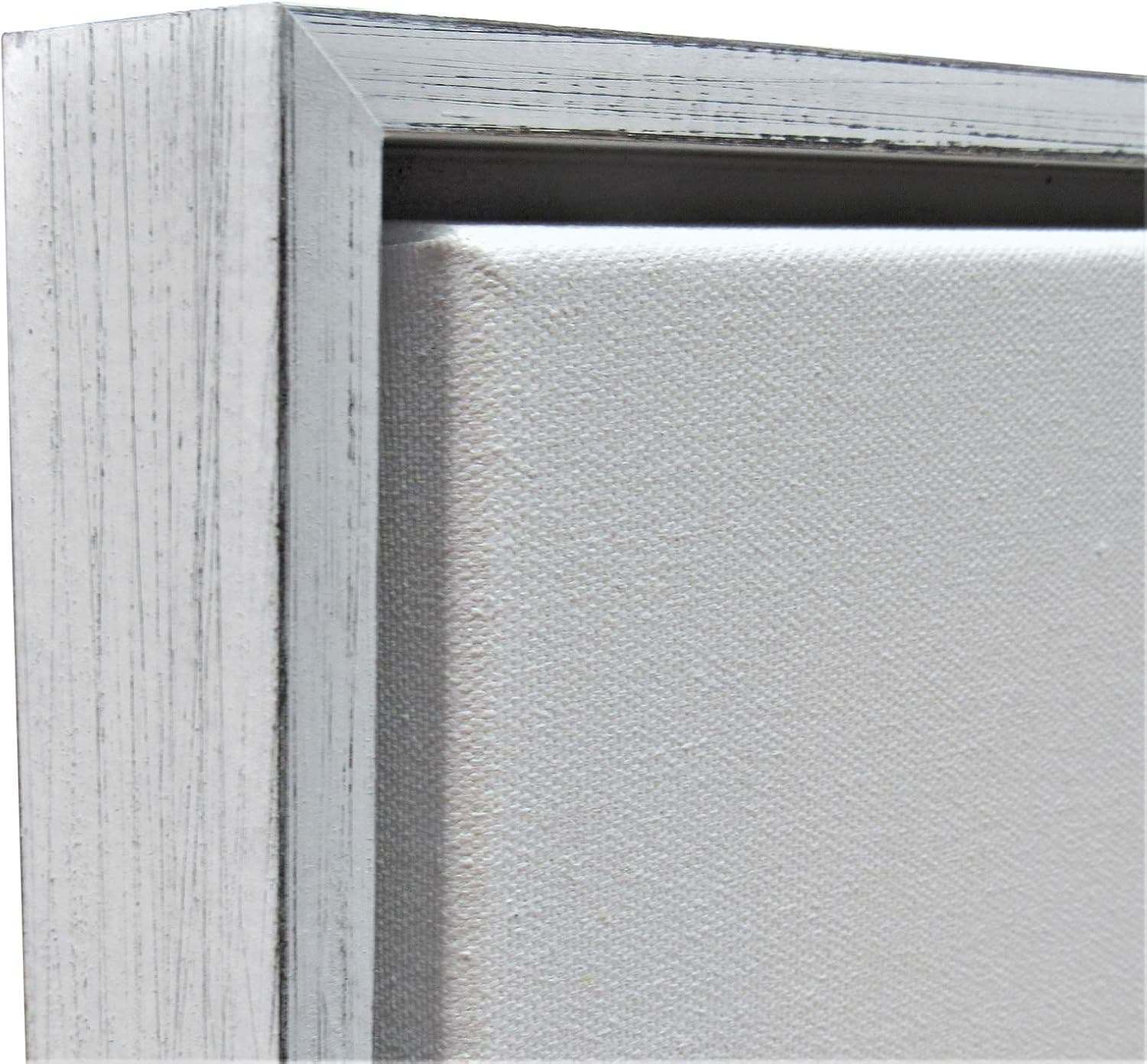 Weathered White Floater Frame for 1.5" deep Canvas, (Different Sizes) (20x24")