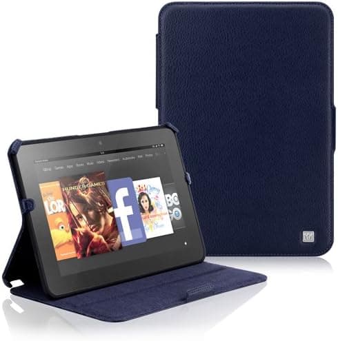 CaseCrown Ace Flip Case (Cool Water Navy) for Amazon Kindle Fire HD 8.9 Inch (Built-in magnet for sleep / wake feature) DOES NOT FIT HDX 8.9