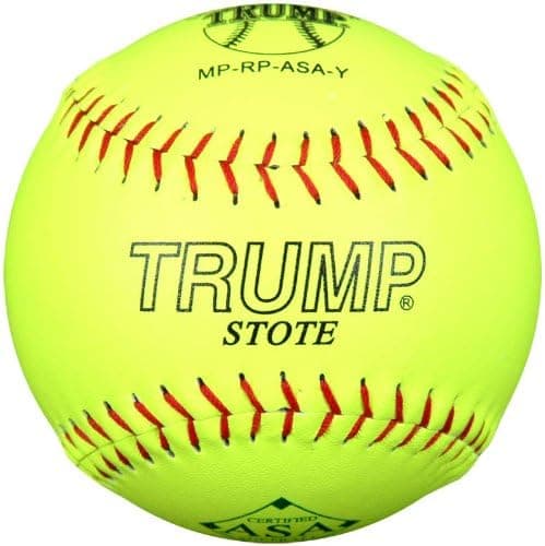 Stote Trump ASA 12" Leather Softballs - 52cor/.300 Compression 1 Dozen / 12 Balls (MP-RP-ASA-Y)