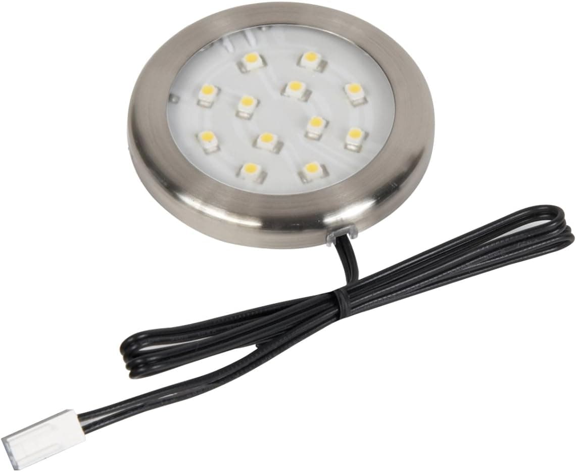 Amertac LSP10KBAMCC LED Ultra Thin Accent Light, Nickel, 1-Pack