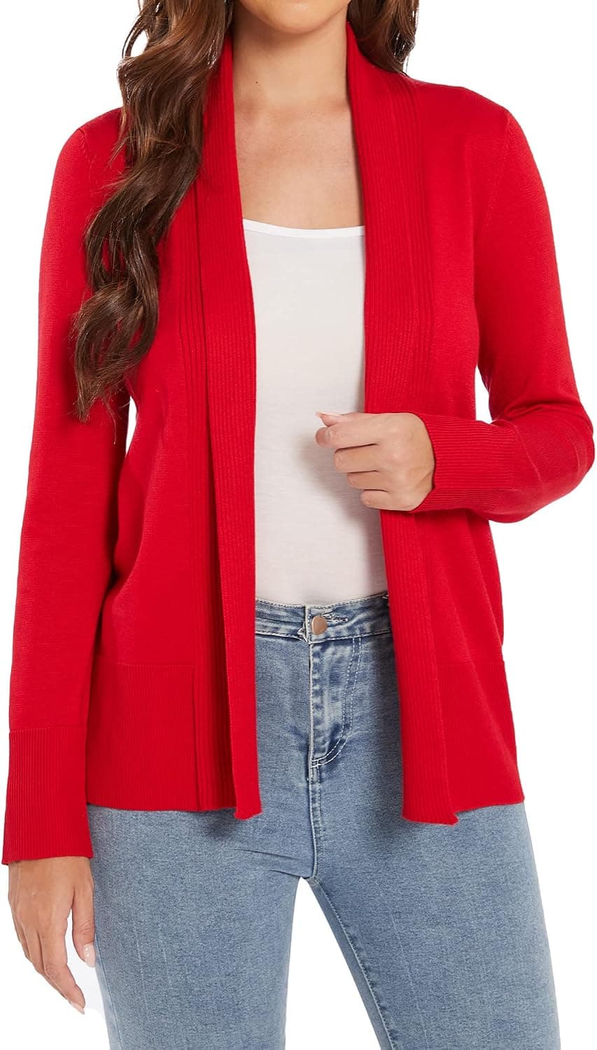 A ROW Knit Cardigan for Women Lightweight Long Sleeve Cardigan Sweaters Knit Jacket Coat for Spring Summer