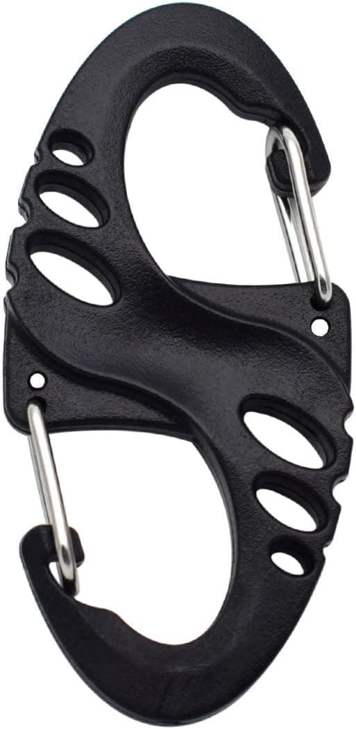 12 Pack S Shaped 8 Shaped Snap Keychain Hook Clip Outdoor Camping for Molle Backpack Hanger Buckle Quick Release Keychain