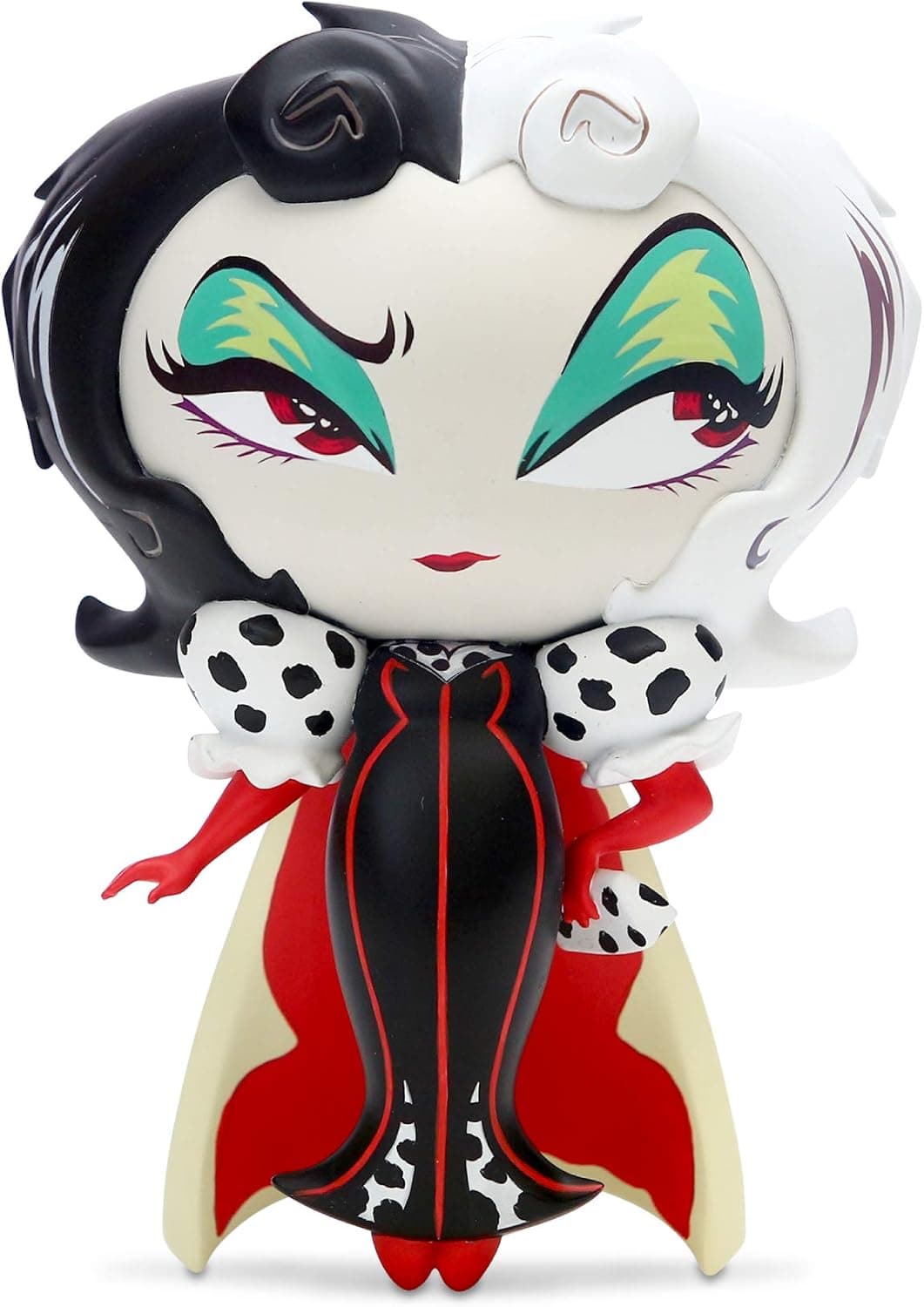 Enesco World of Miss Mindy Disney Villains 101 Dalmations Cruella de Vil Figurine, 7 Inch, Multicolor