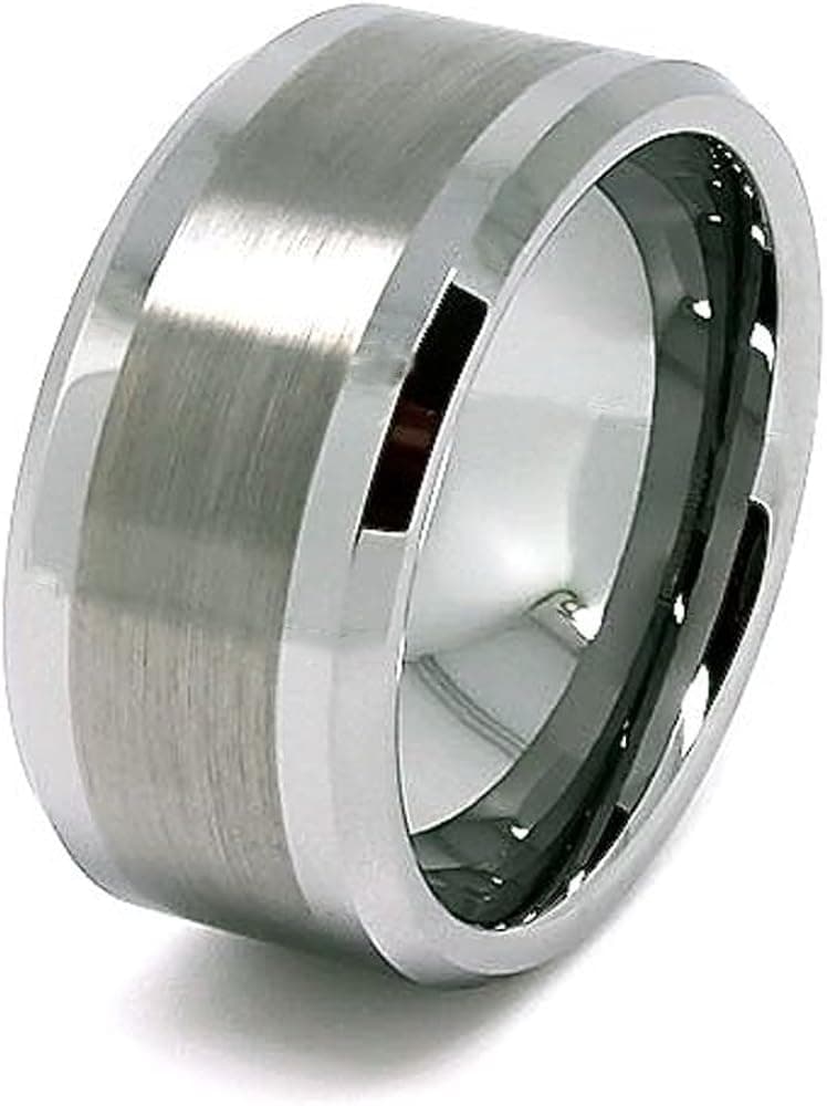 Blue Chip Unlimited Unique 10mm Great Satin Center Tungsten Carbide Wedding Band (Available in Sizes 5-17)