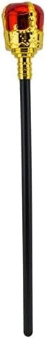 Adorox Royal King Queen Scepter Staff Wand Princess Theater Halloween Costume Prop Theme Party Favors (1 Scepter Pack)