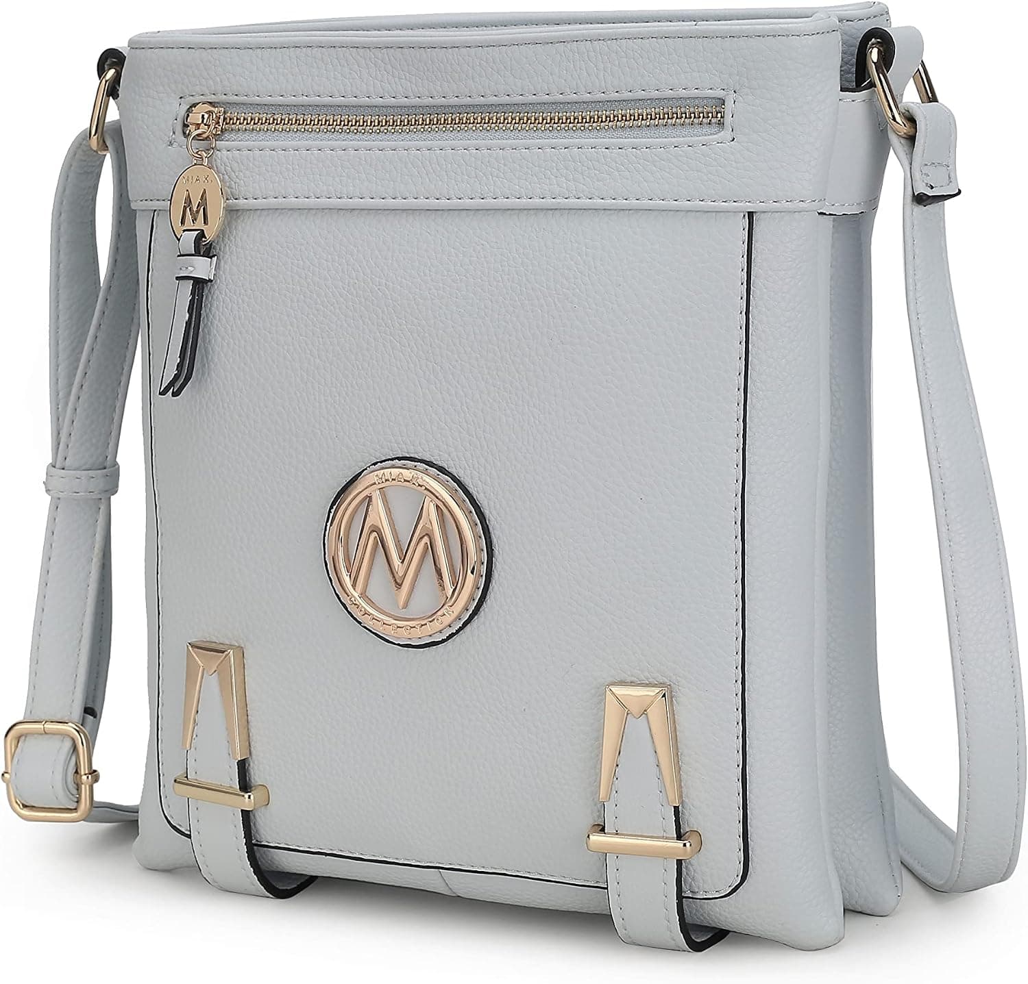 MKF Crossbody Bags for women - Adjustable Shoulder Strap - PU Leather Handbag - Crossover Side Messenger Purse