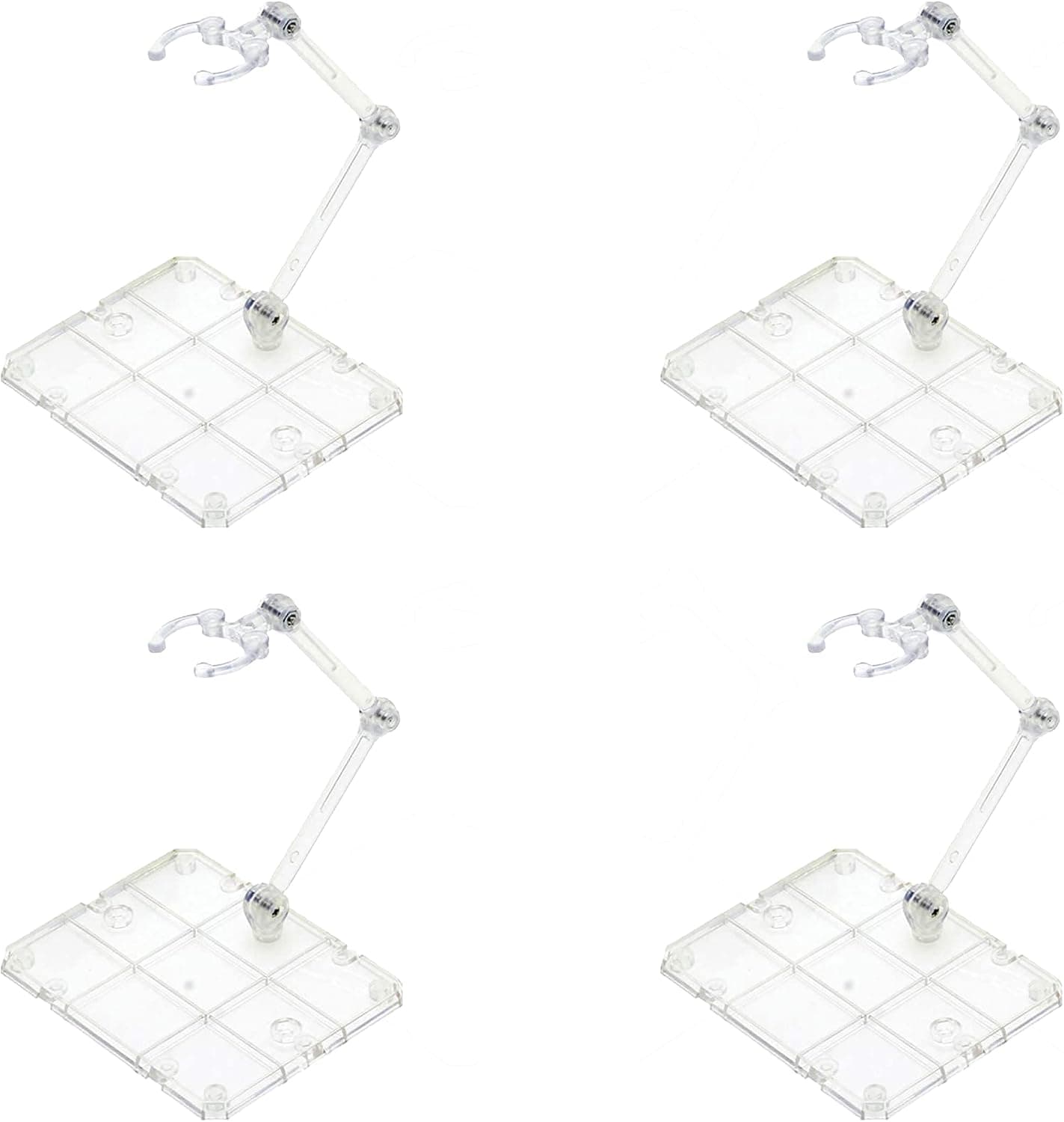 Qingsi 4Pcs Clear Action Figure Holder Assembly Action Figure Display Holder Action Figure Display Holder Action Figure Stand for Stage Act Robot Saint Seiya Toy Figure