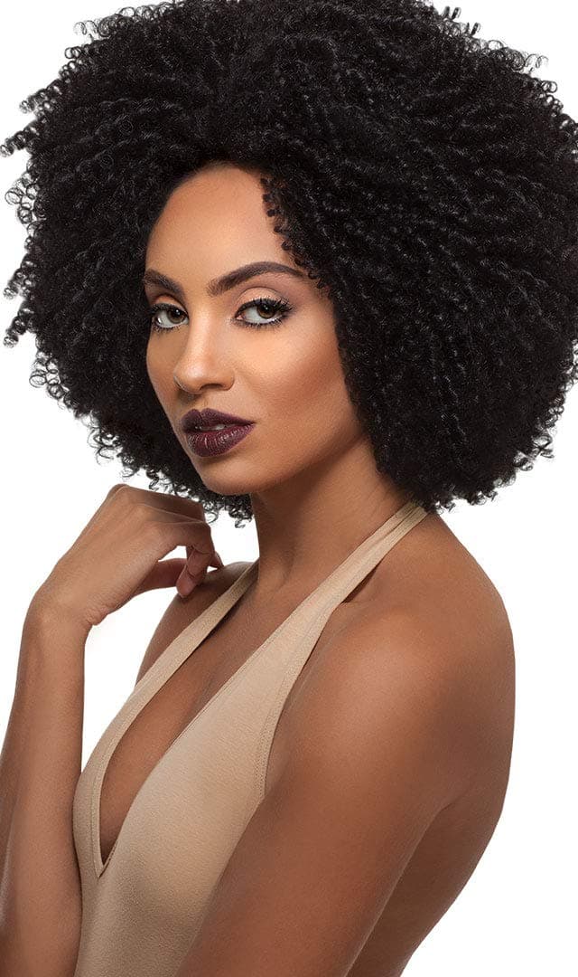 Outre Big Beautiful Hair Synthetic Lace Front Wig 4C-COILY #1 Jet Black
