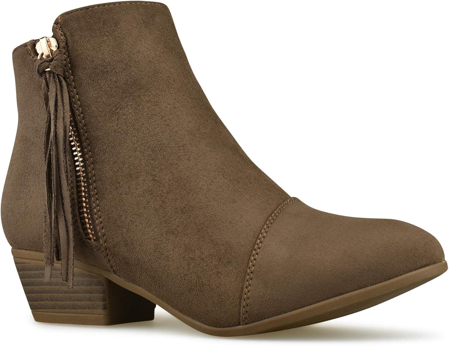 Premier Standard Western Cowgirl Closed Toe Bootie - Low Heel Casual Comfortable Cowboy Walking Boot