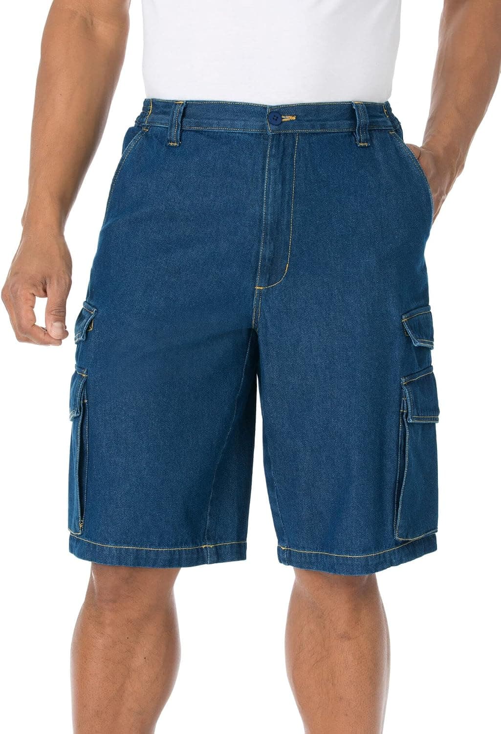 KingSize Men's Big & Tall 12" Side Elastic Cargo Shorts