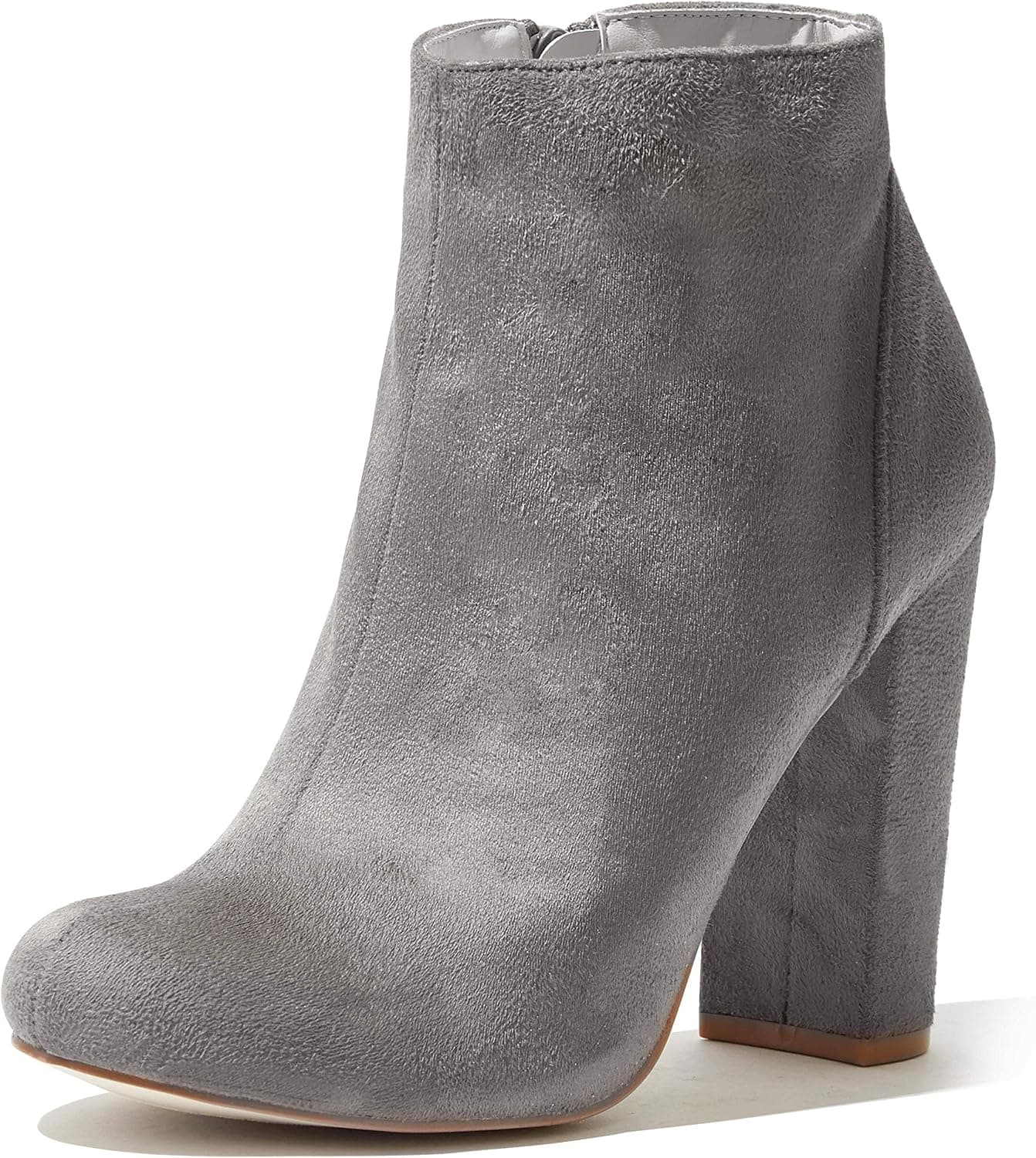 DailyShoes Women's High Heel Boots Round Toe Ankle Cowboy Bootie Perfect for Casual Day or Night Wear