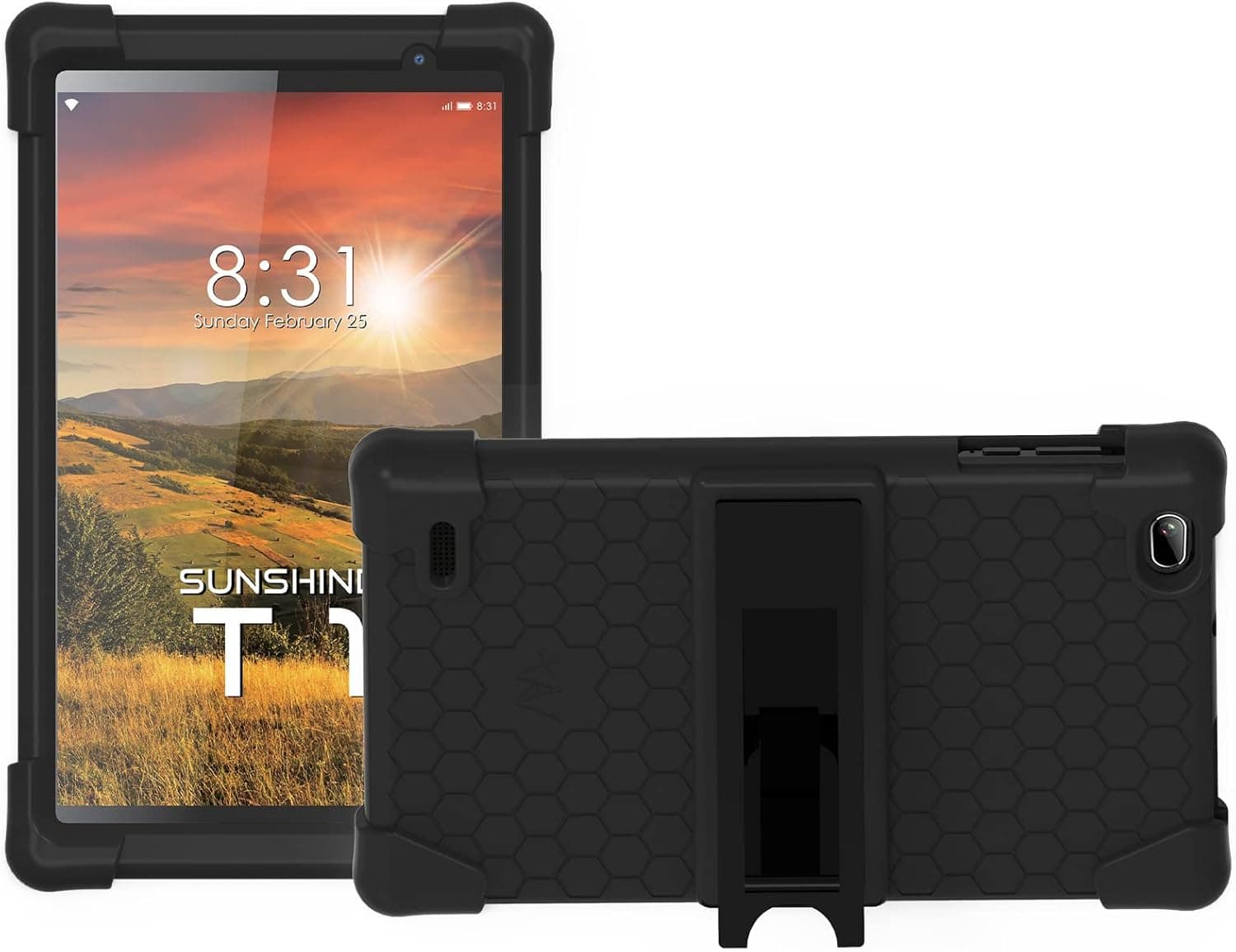 Sunshine T1 Elite Tablet Case/Cloud Mobile Sunshine T1 Elite Tablet Case, Transwon Kids Case Cover for 8 Inch Sunshine T1 Elite Tablet and Sunshine T1 Tablet Case - Black