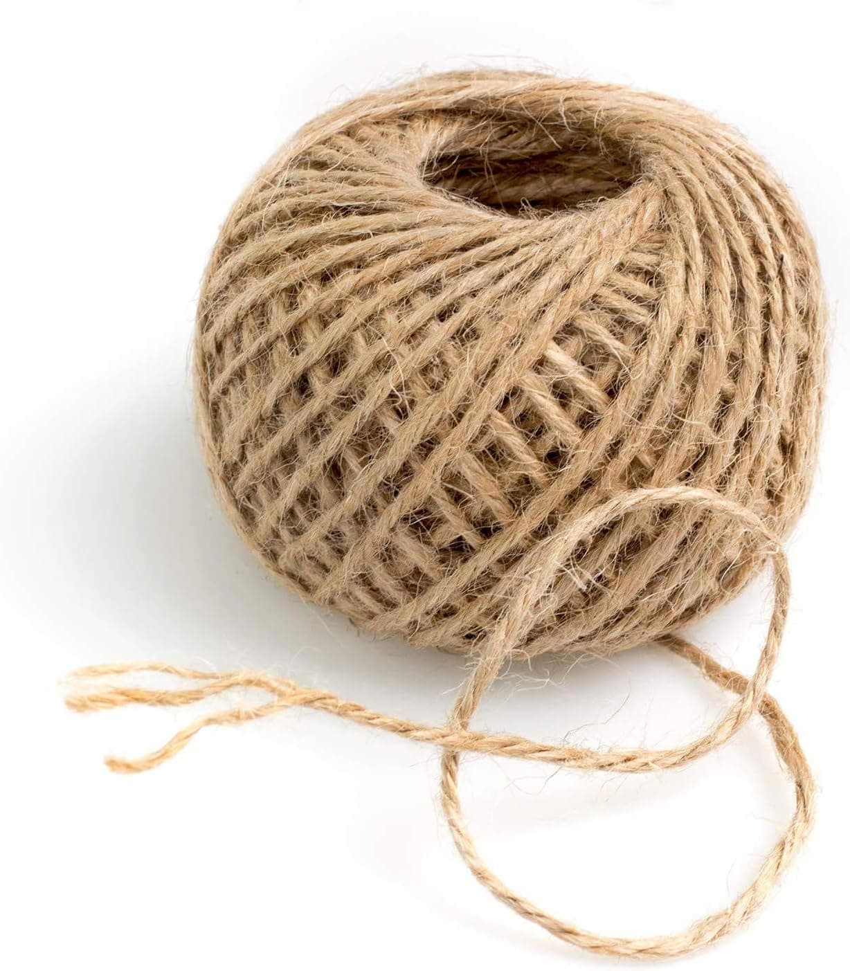 Husmued 328 Feet Natural Jute Twine Best Arts Crafts Gift Twine Christmas Twine Durable Packing String for Gardening Applications (3pcs)