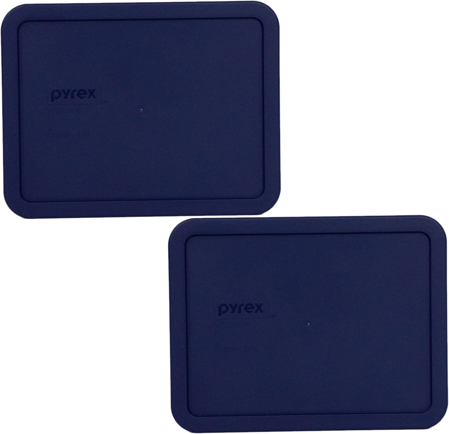 Pyrex Blue 6-cup RECTANGULAR Plastic Cover 7211-PC, 2 pack