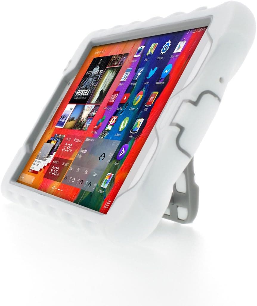 Samsung Tab 4 7 inch (2014) Hideaway with Stand White Gumdrop Cases Rugged Shock Absorbing Protective Dual Layer Cover Case