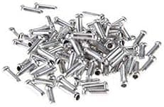 kaaka 100Pcs Bicycle Shifter Brake Gear Inner Cable Tips End Caps Crimps Ferrules Universal for Bike Maintenance & Repair Replacement Part Accessory Silver