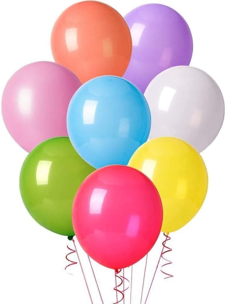 100 Pcs Assorted Color Party Balloons, Birthday Party Decorations for Balloon Arch, Balloon Garland, Rainbow 12-Inch Latex Birthday Ballons, Party Supplies for Bridal, Engagement, Wedding, Baby Shower