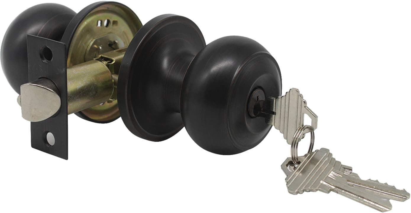 Gobrico Ball Oil Rubbed Bronze Keyed Locks for Exterior Door 3 Pack