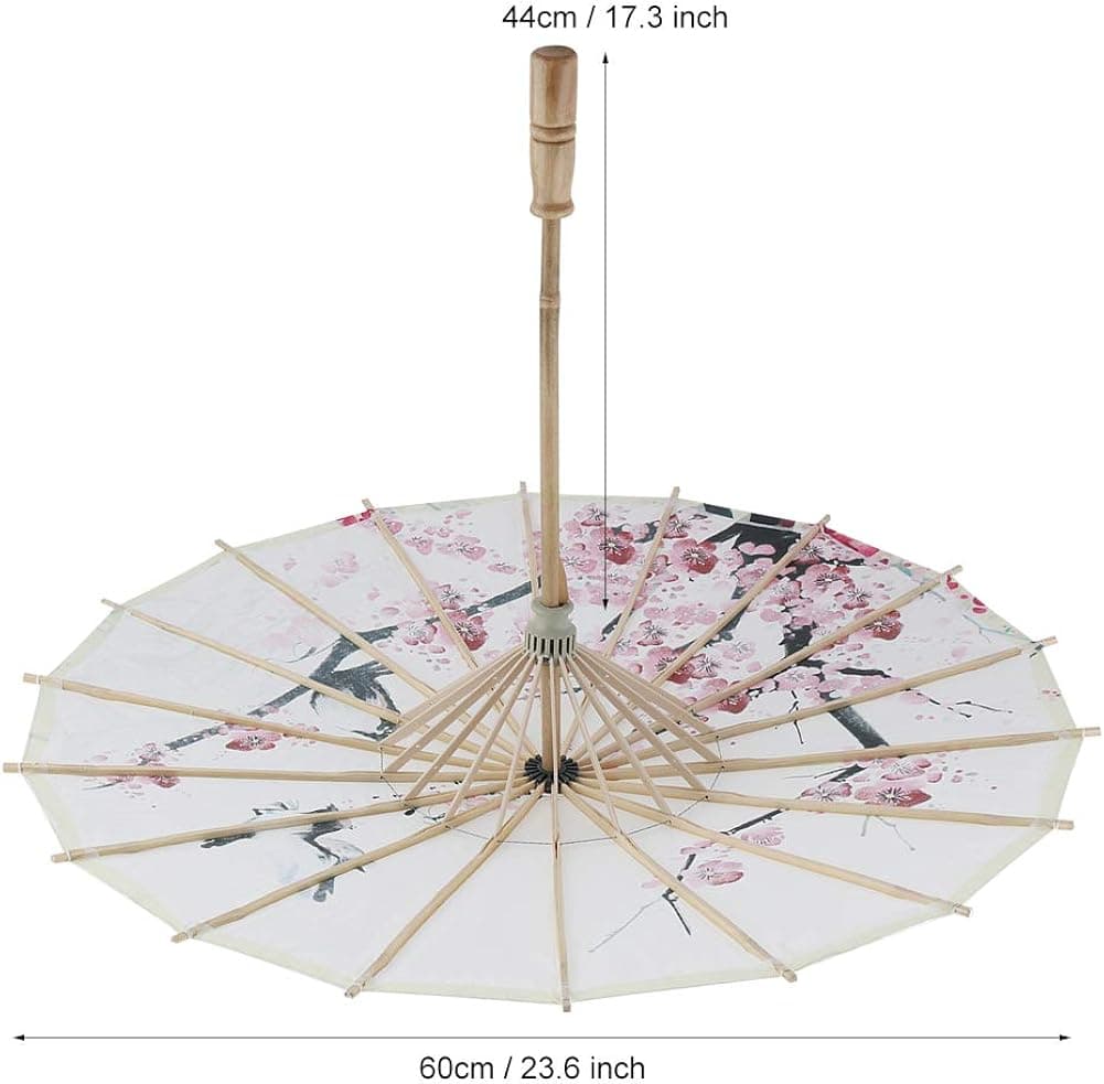 ZERODIS 1pc Rainproof Handmade Chinese Oiled Paper Umbrella Parasol 23.6 inch Chinese Art Classical Dance Umbrella for Wedding Parties Photography Costumes Cosplay Decoration